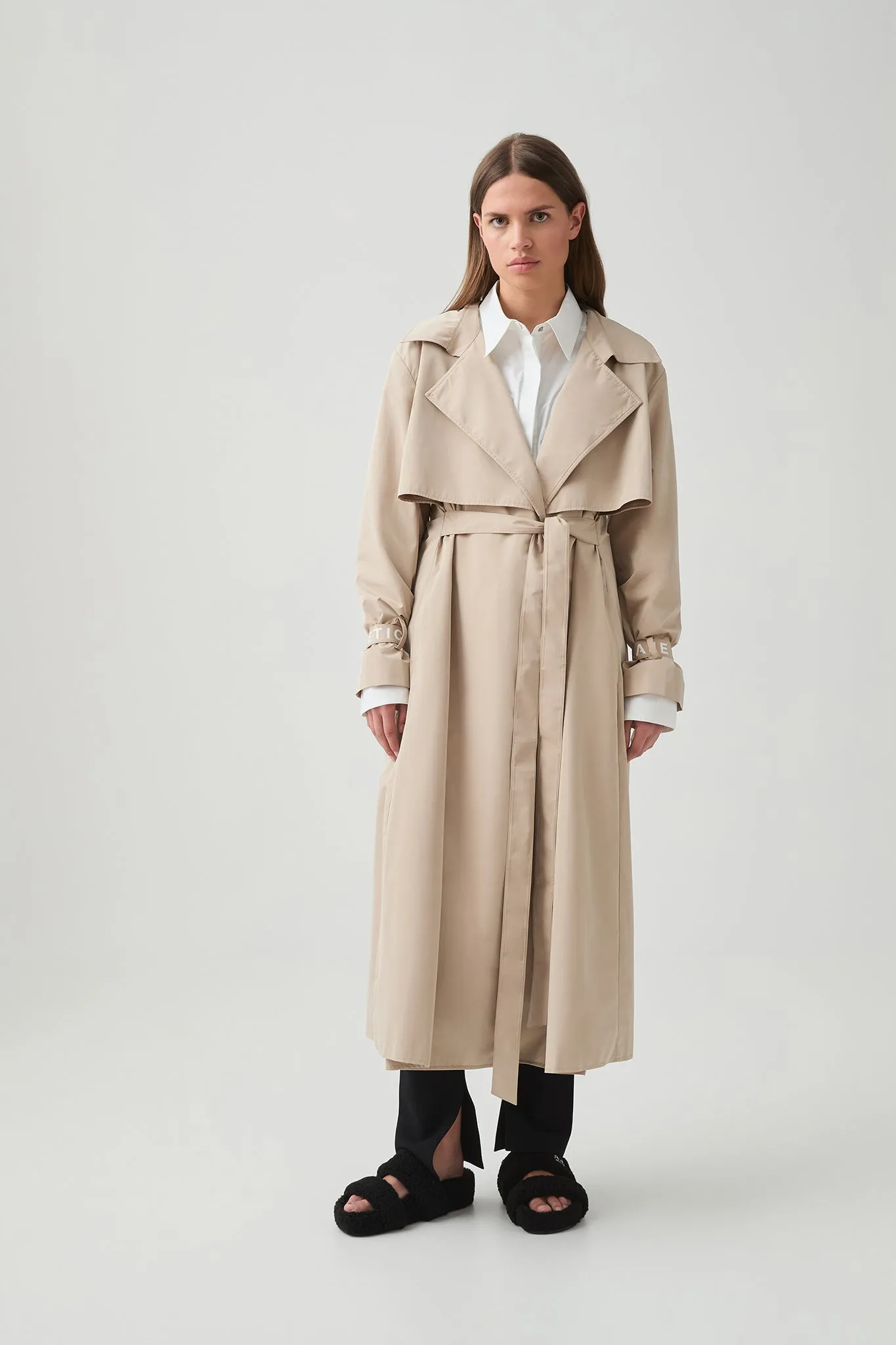 Longline Wrap Trench Coat 705 sold by Aje