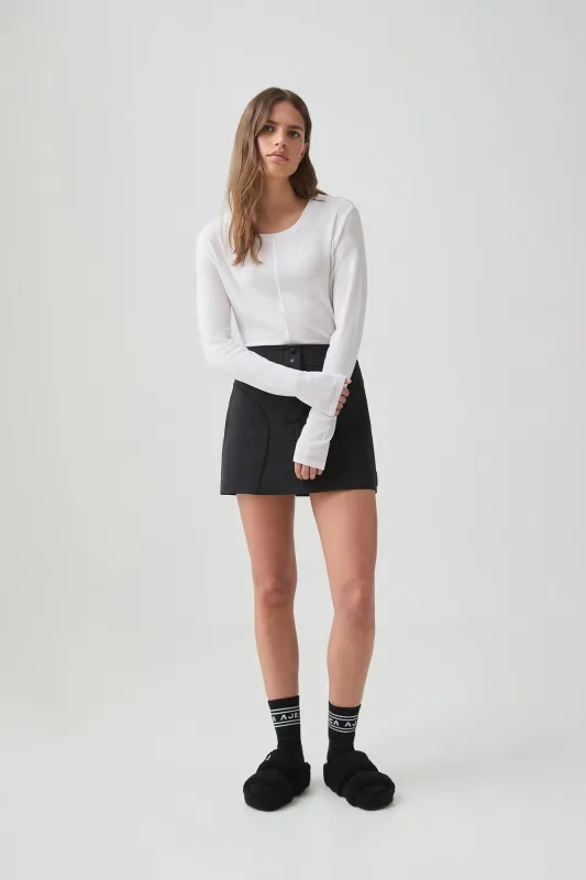 Sheer Rib Long Sleeve Tee 127 sold by Aje