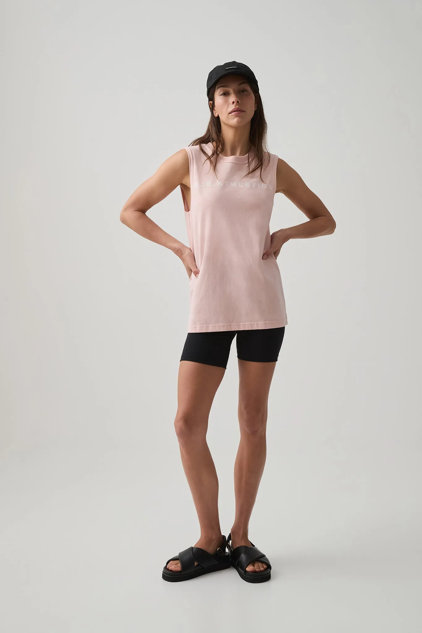 Longline Logo Tank sold by Aje