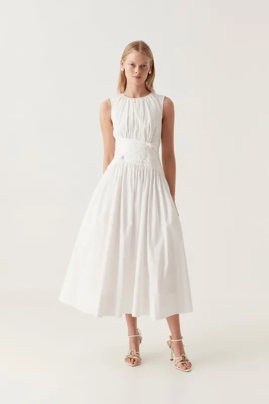 Agatha Knot Waist Midi Dress sold by Aje