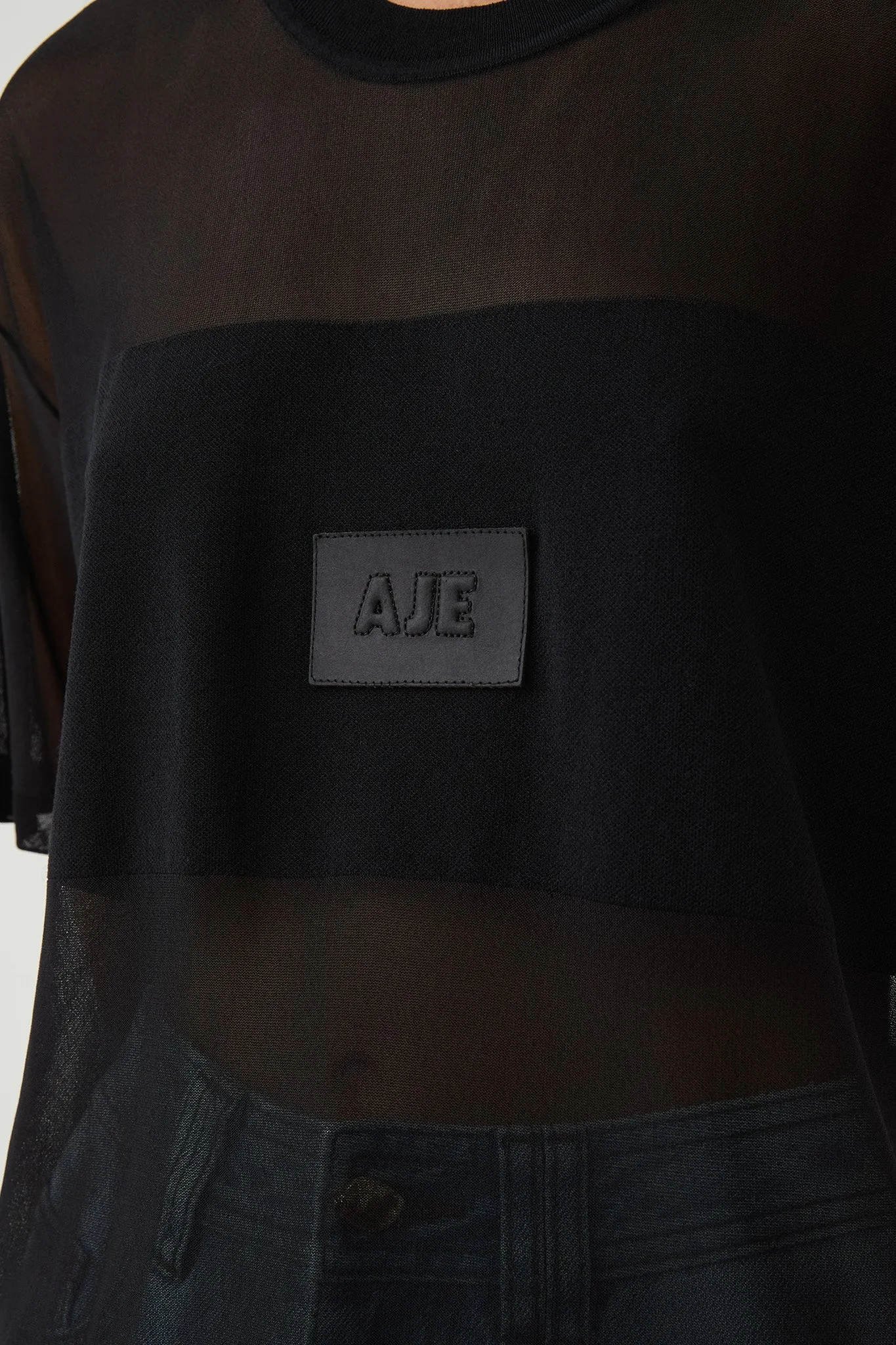 Noir Logo Knit Tee sold by Aje product image thumbnail 4
