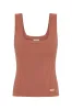 Bronte Scoop Neck Rib Tank sold by Aje