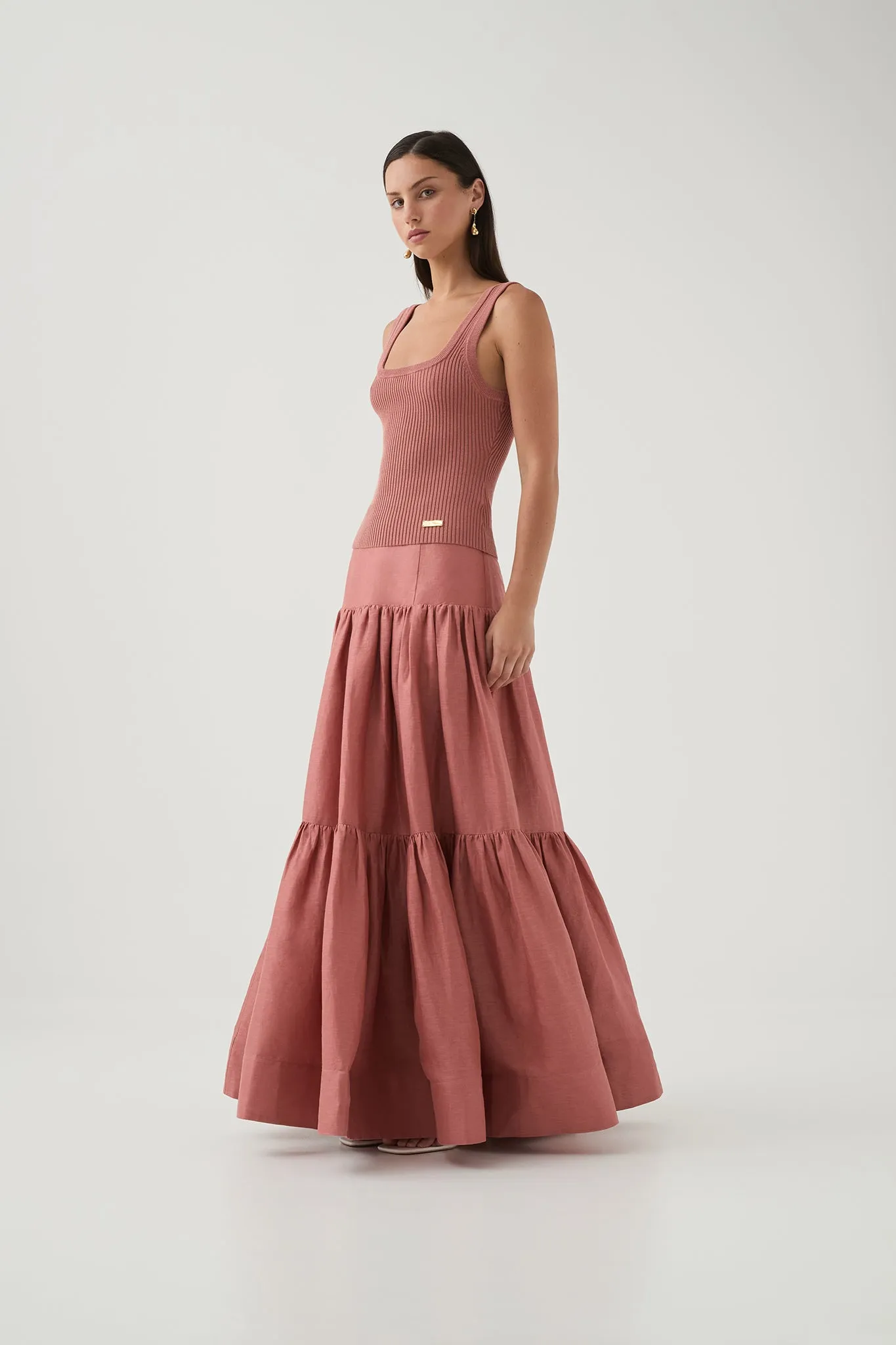 Bronte Scoop Neck Rib Tank sold by Aje product image thumbnail 4