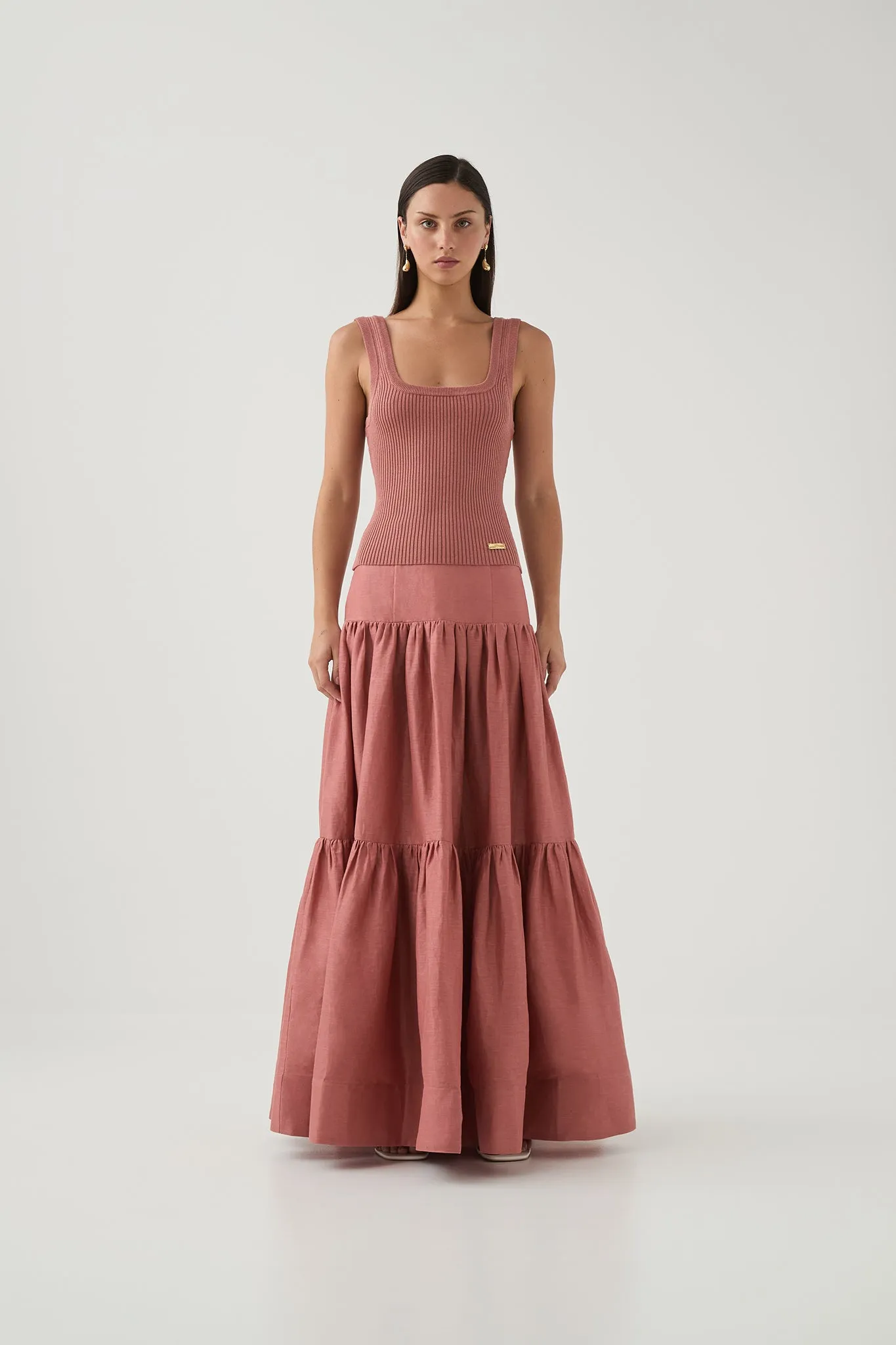 Bronte Scoop Neck Rib Tank sold by Aje product image thumbnail 3