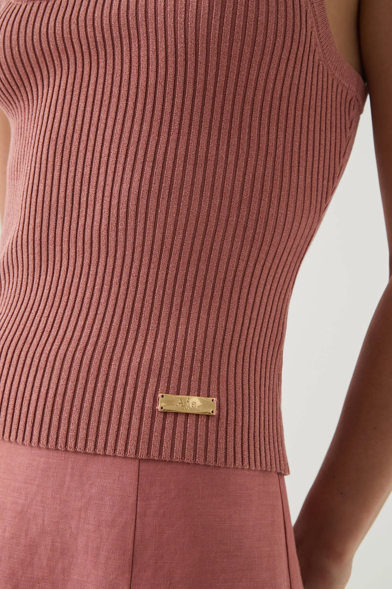 Bronte Scoop Neck Rib Tank sold by Aje product image thumbnail 5