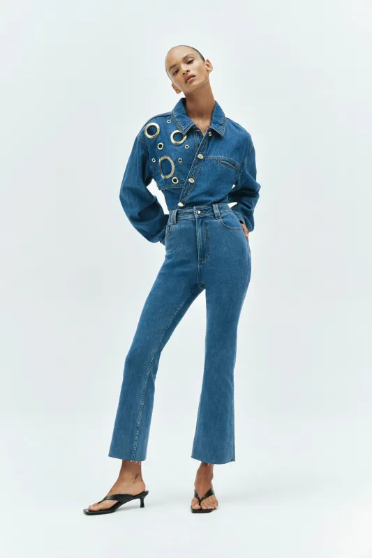 Harley Bootleg Crop Jean sold by Aje