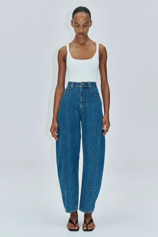 Stevie Barrel Ankle Jean sold by Aje