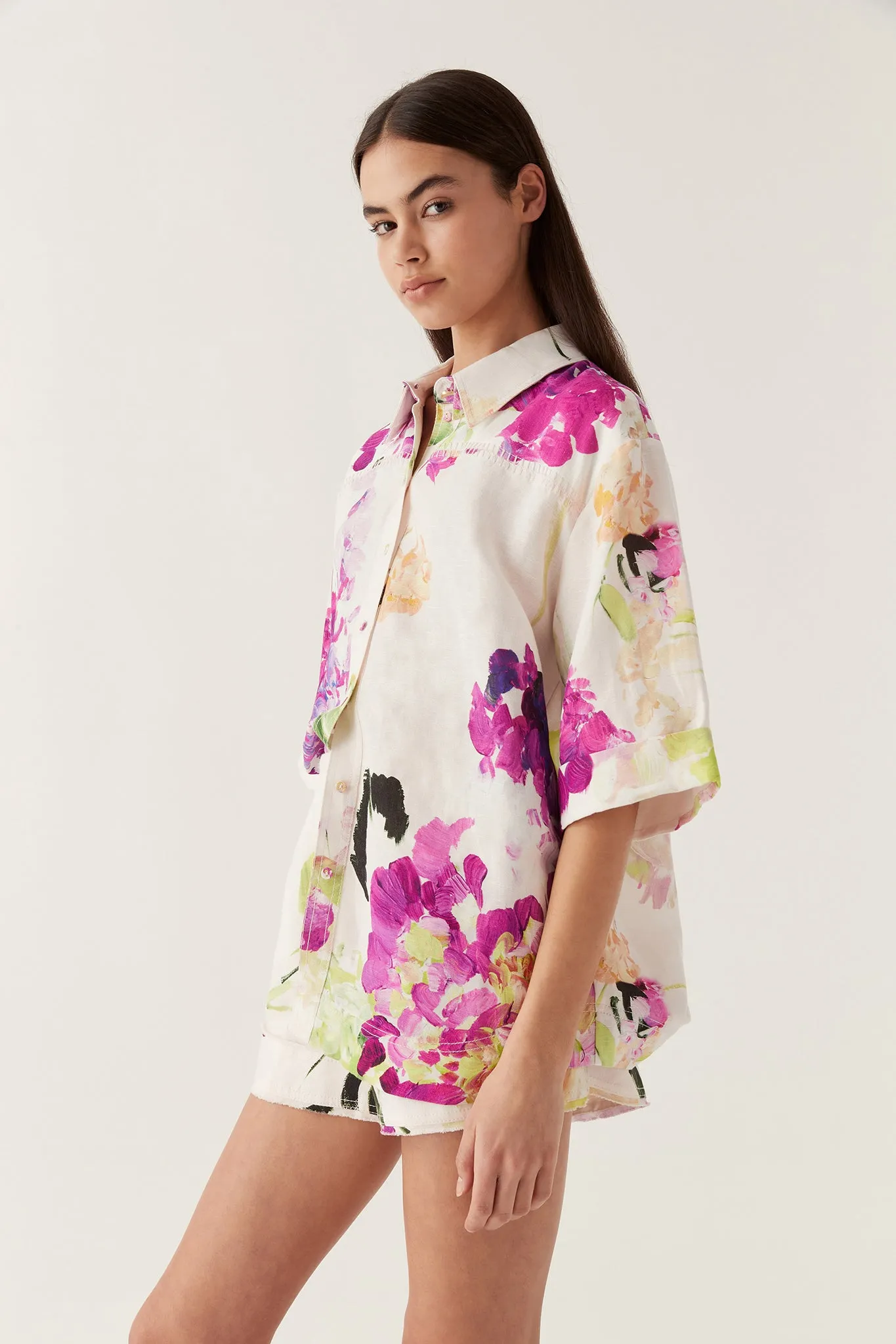 Blaze Stitch Oversized Shirt sold by Aje product image thumbnail 4