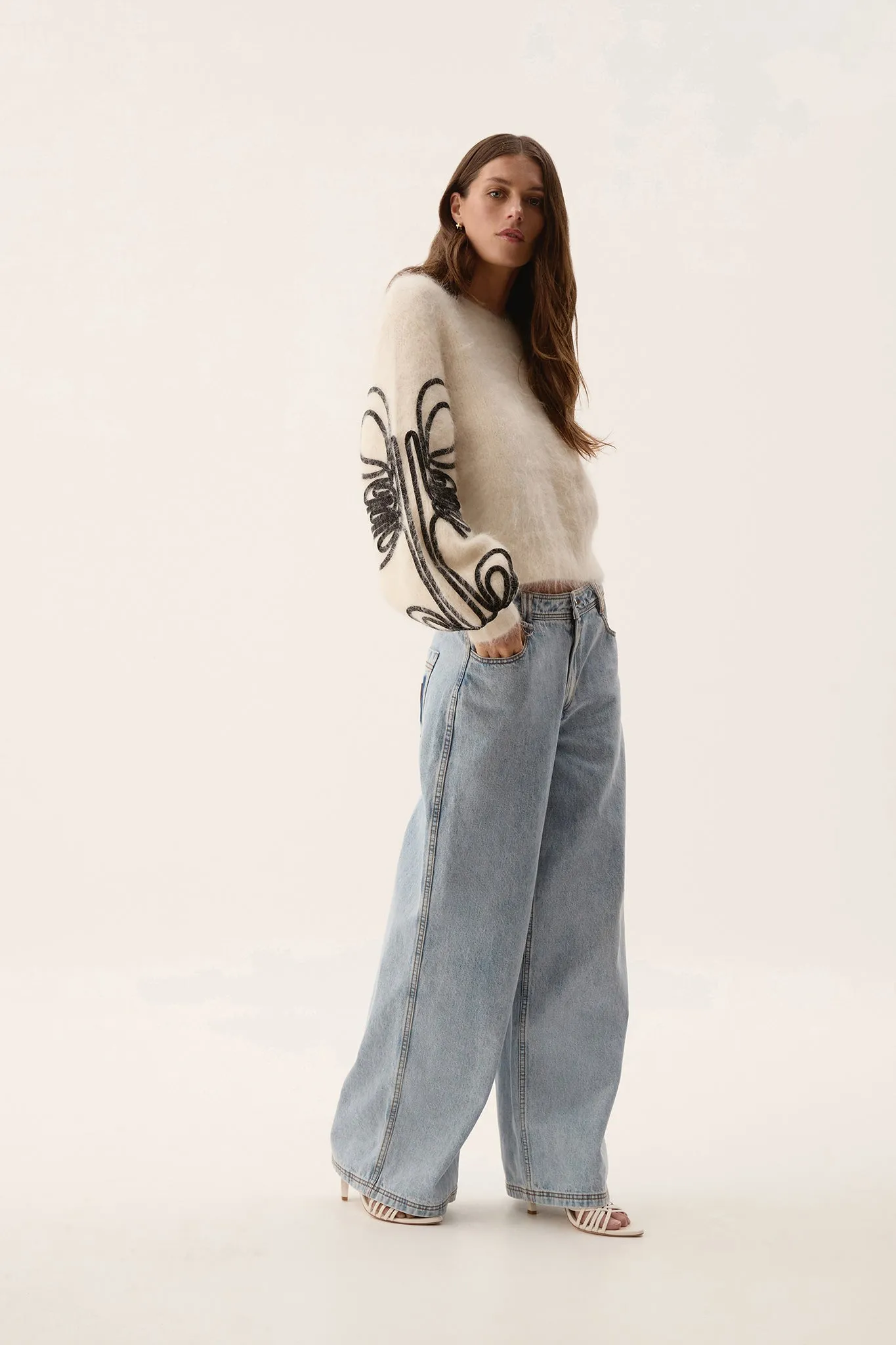 Freeflow Blouson Sleeve Knit sold by Aje product image thumbnail 5