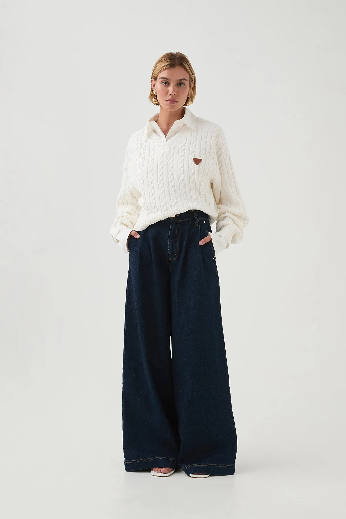 Naia Cropped Cable Knit sold by Aje product image thumbnail 3