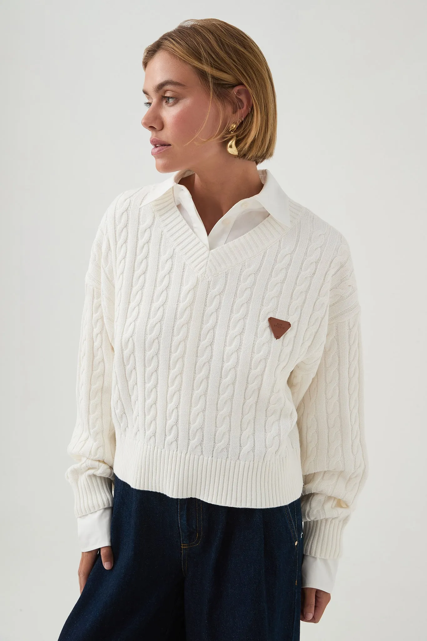 Naia Cropped Cable Knit sold by Aje product image thumbnail 4