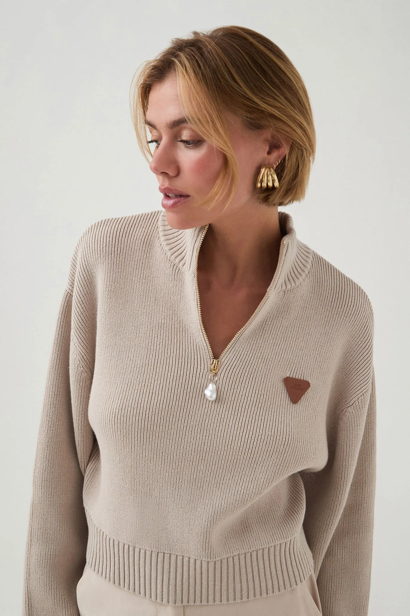 Naia 1/4 Zip Knit sold by Aje