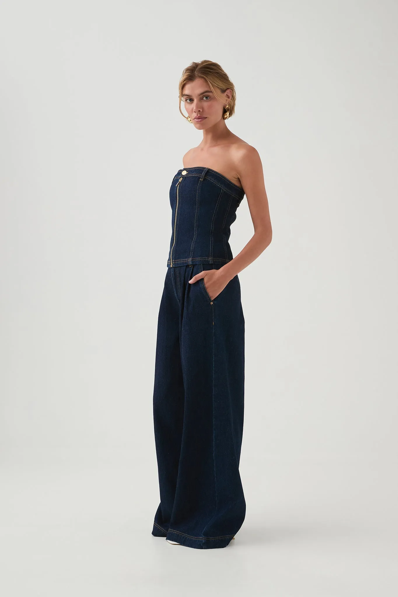 Junee Strapless Denim Bustier sold by Aje product image thumbnail 5