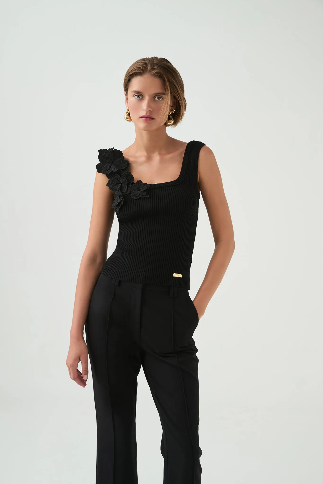 Splendour Flower Knit Tank sold by Aje