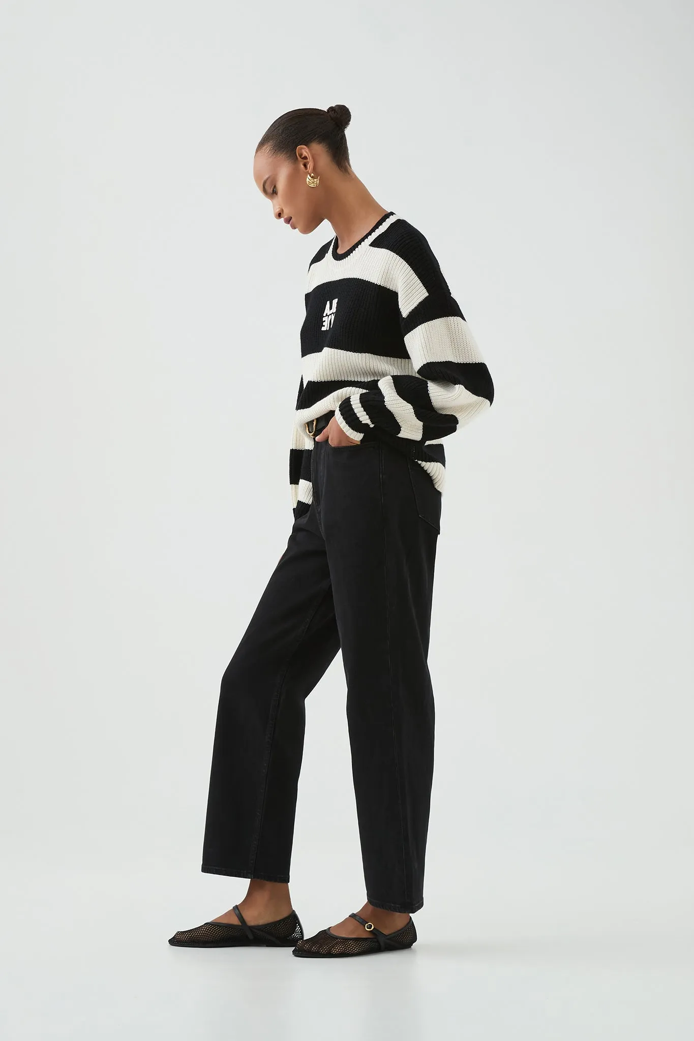 Montage Stripe Logo Knit sold by Aje product image thumbnail 5