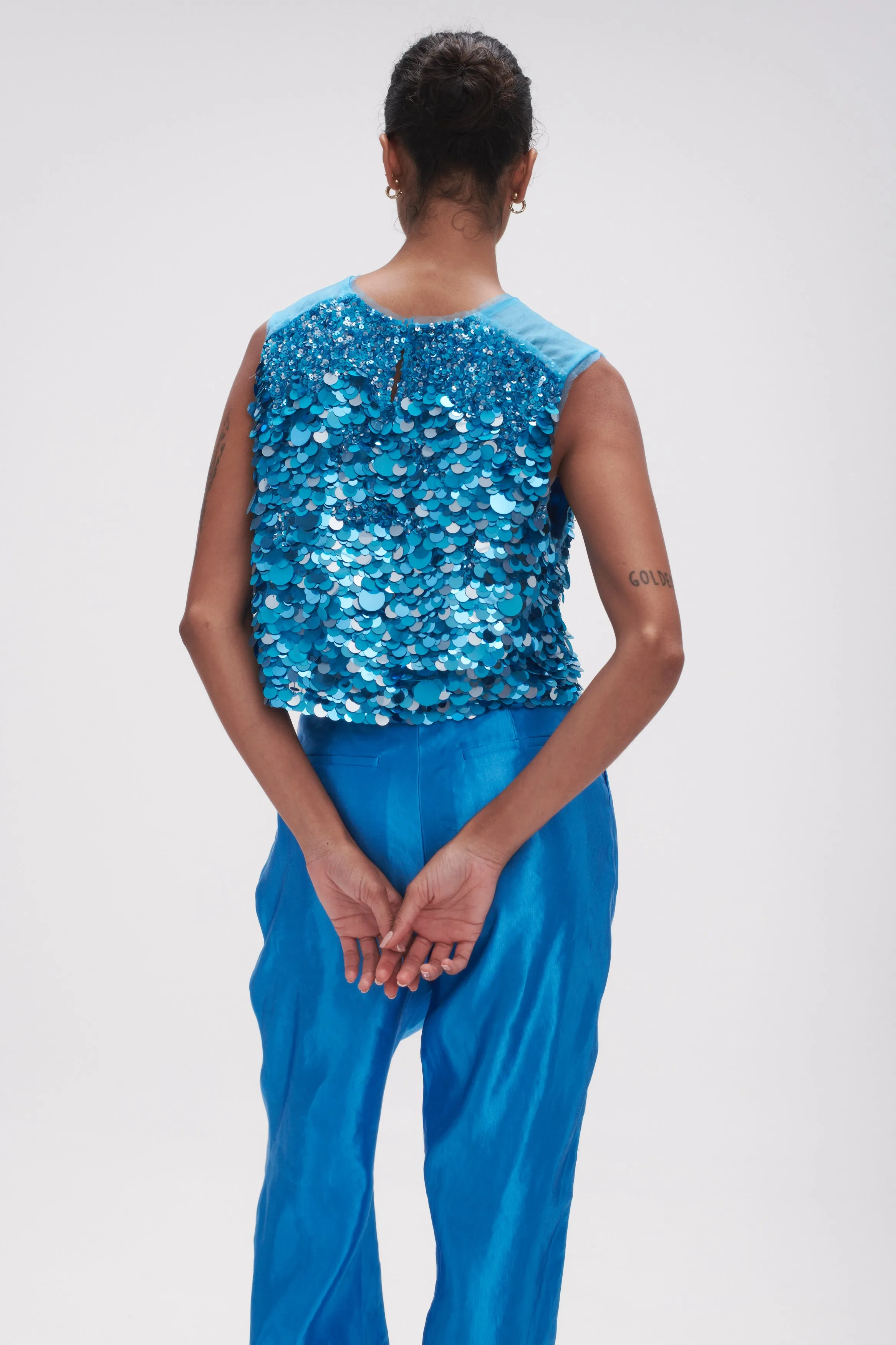 Celeste Sequin Shell Top sold by Aje product image thumbnail 5
