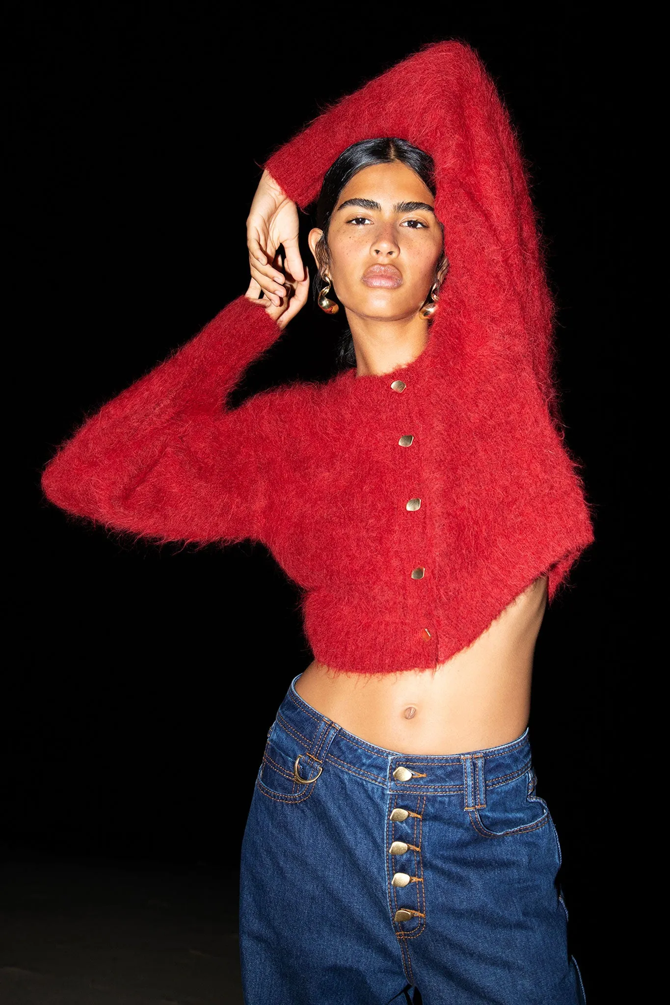 Celine Fluffy Cardigan sold by Aje