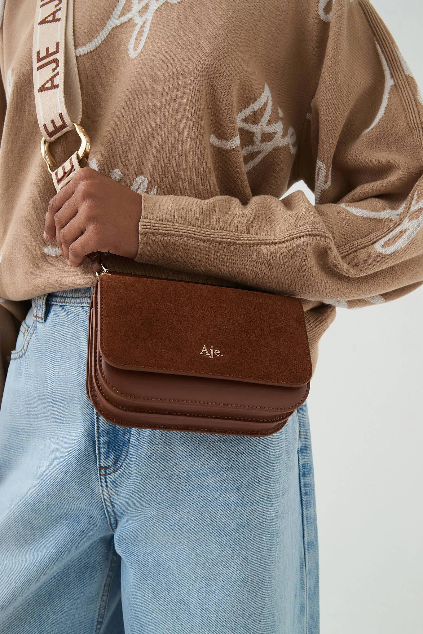 Nova Suede Crossbody Bag sold by Aje