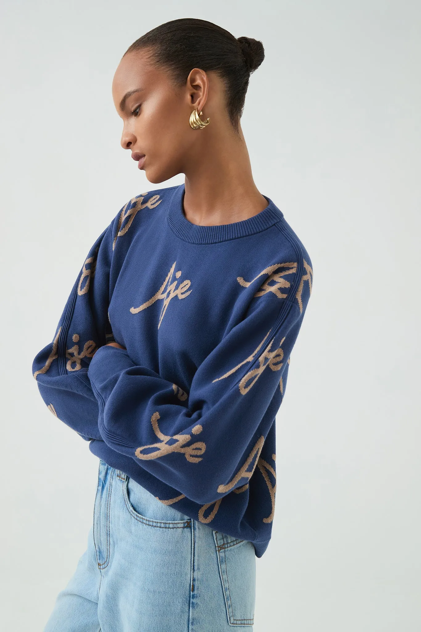 Liza Logo Knit Jumper sold by Aje