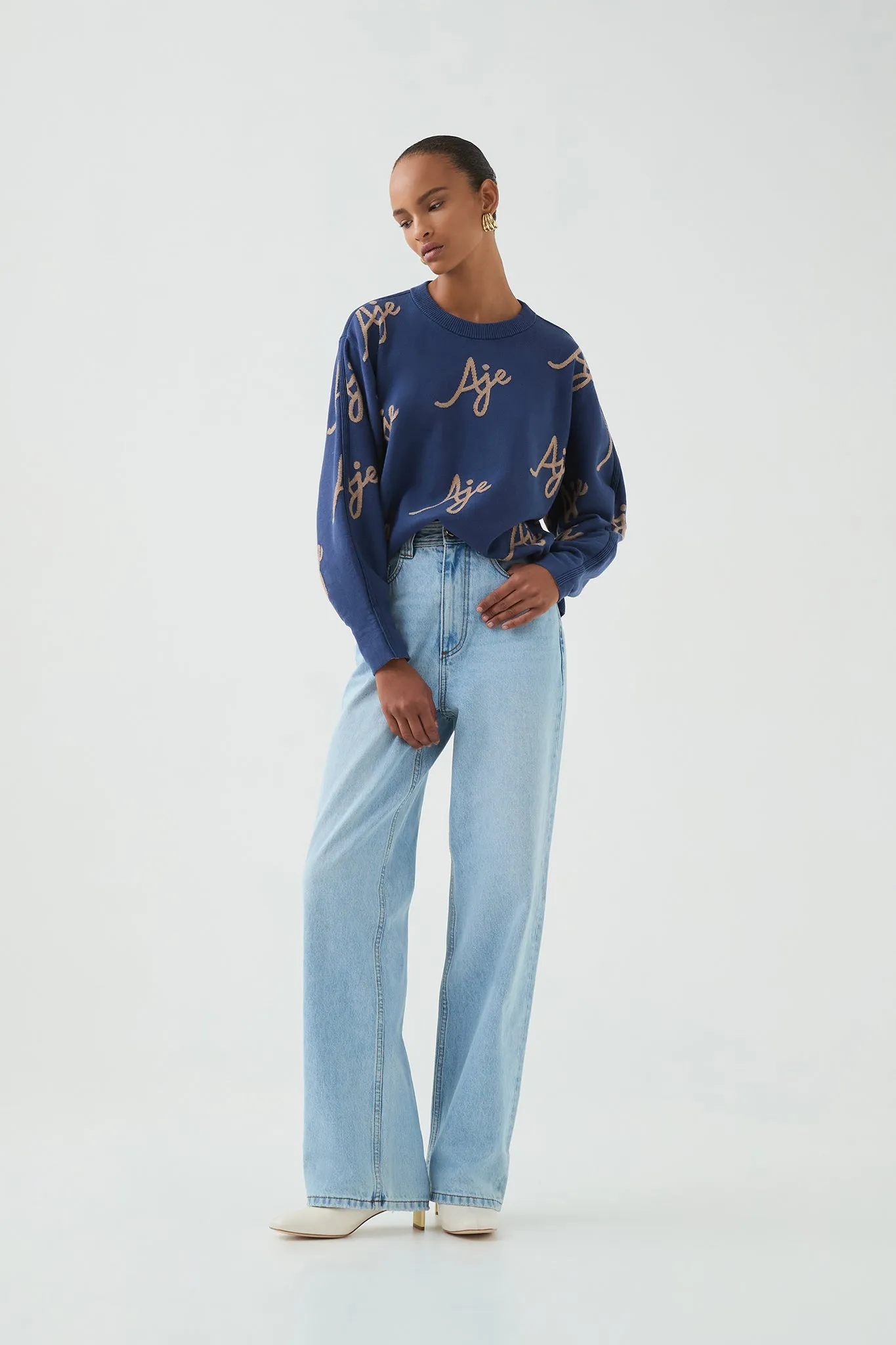 Liza Logo Knit Jumper sold by Aje product image thumbnail 3