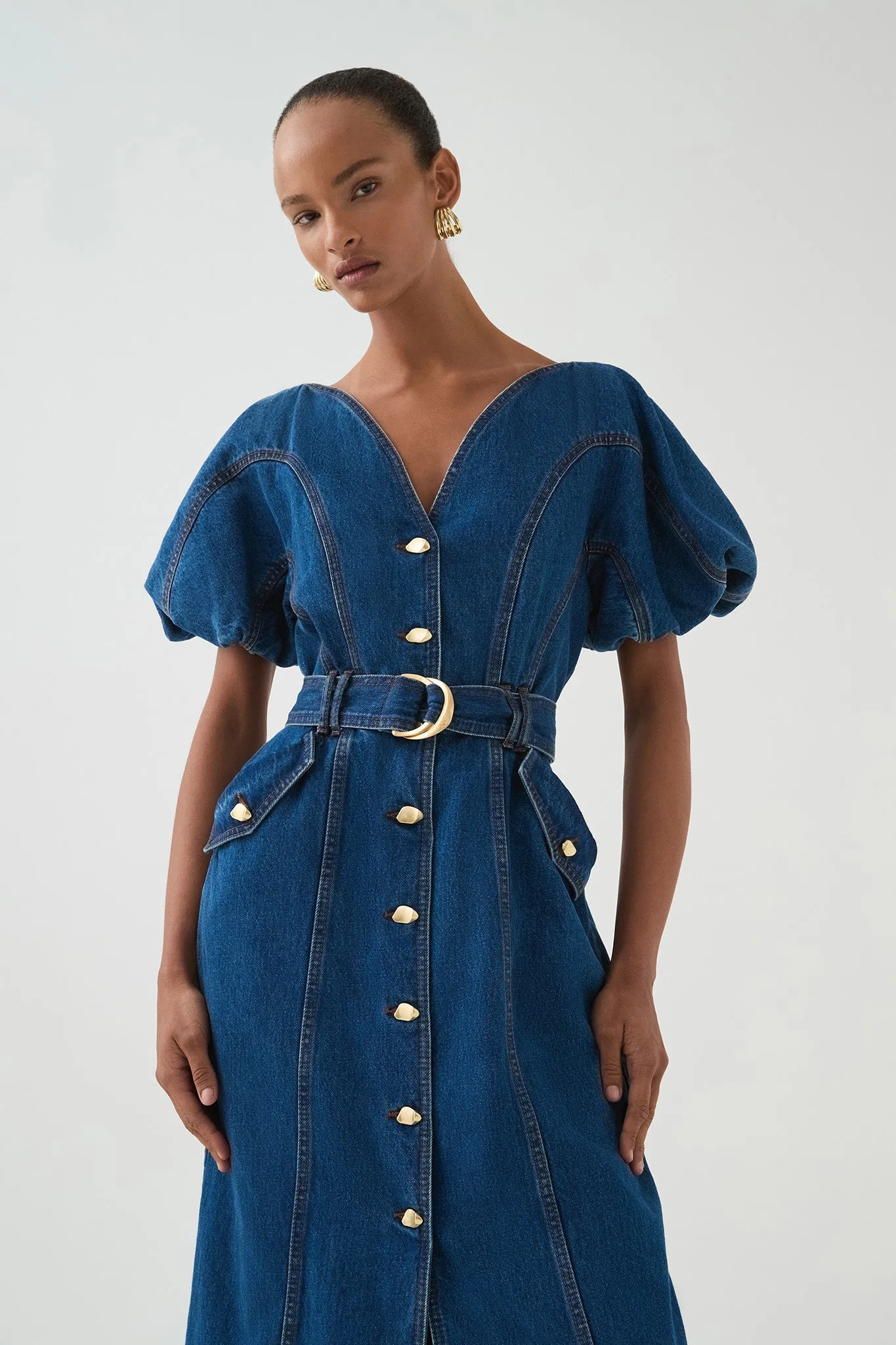 Harper Denim Midi Dress sold by Aje product image thumbnail 5