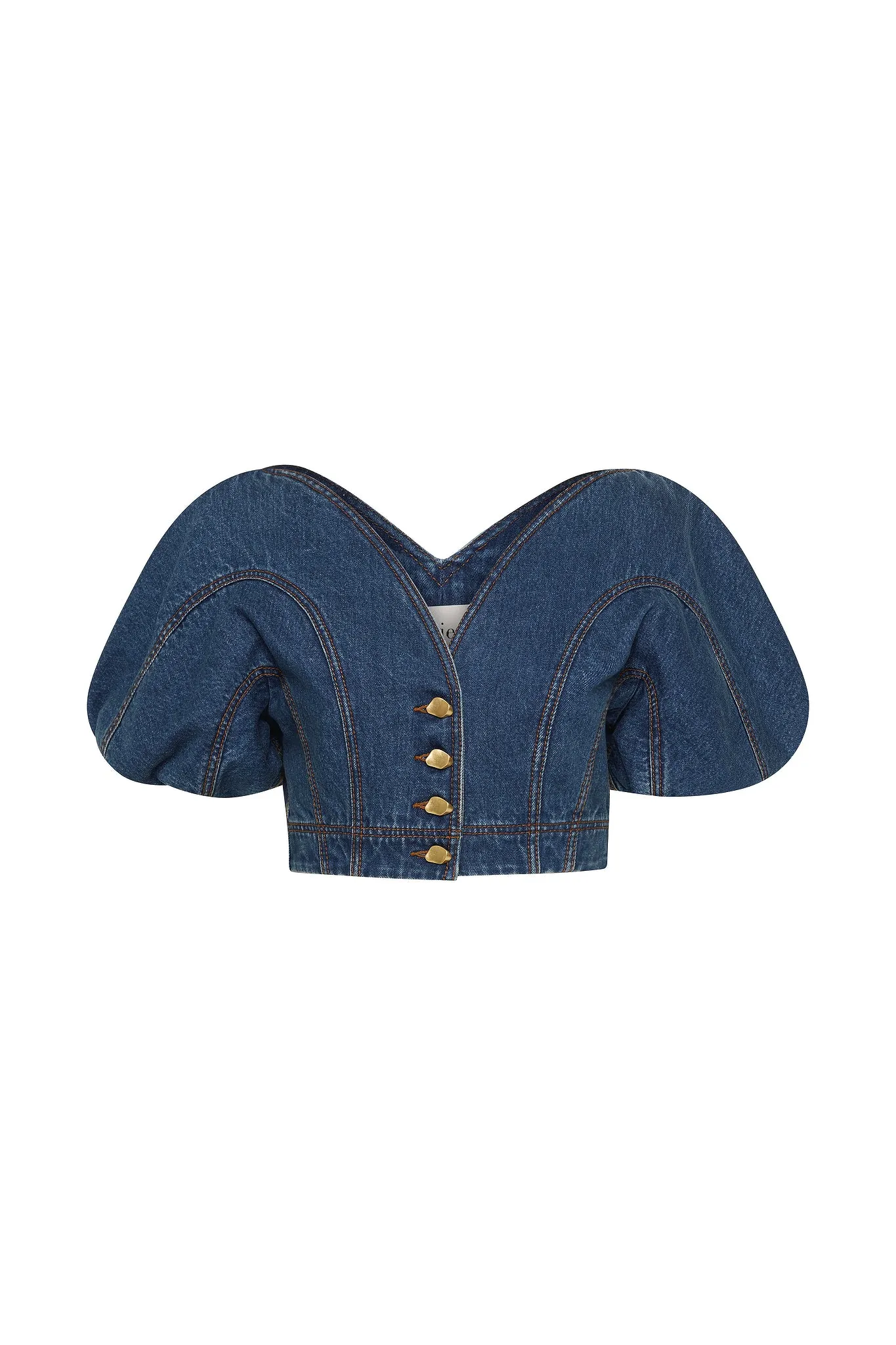 Harper Cropped Denim Top sold by Aje product image thumbnail 2
