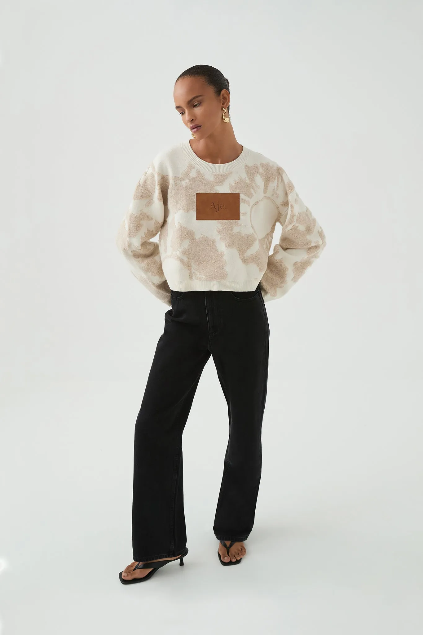 Emaline Cropped Knit Jumper sold by Aje product image thumbnail 5