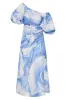 Cadence Ruched Midi Dress sold by Aje
