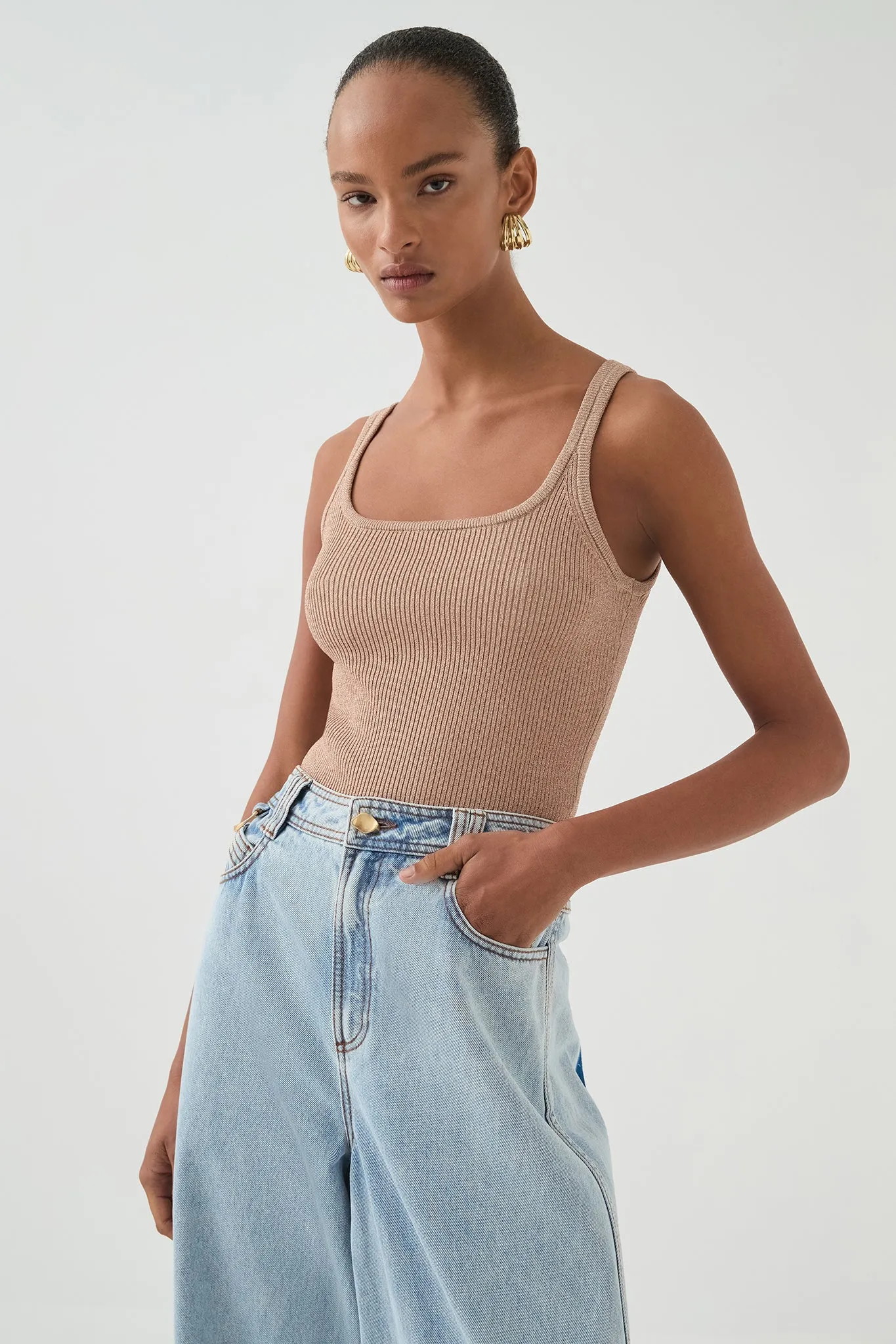 Breeze Knit Tank sold by Aje