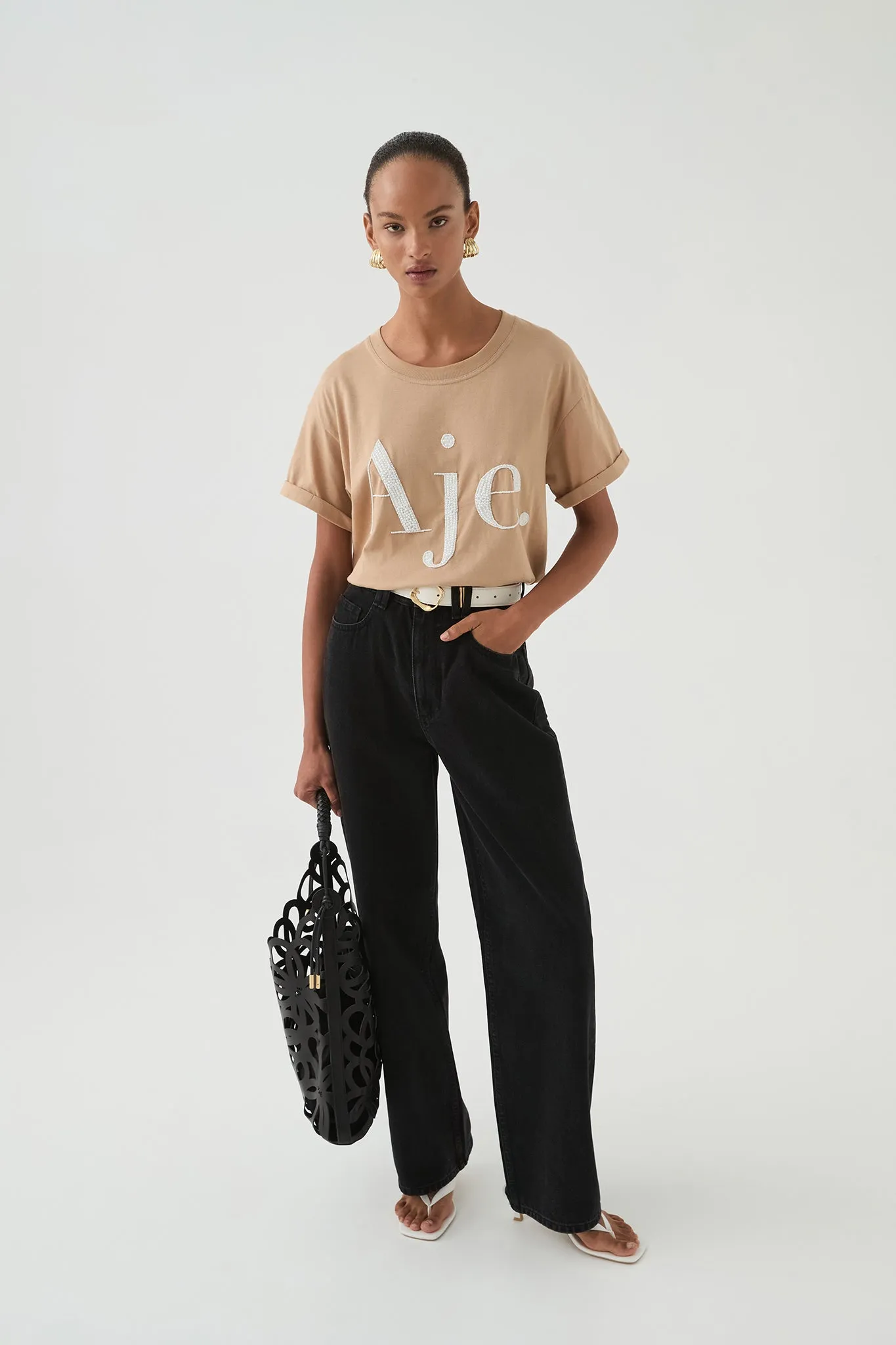 Beyond Embellished Logo Tee sold by Aje product image thumbnail 5