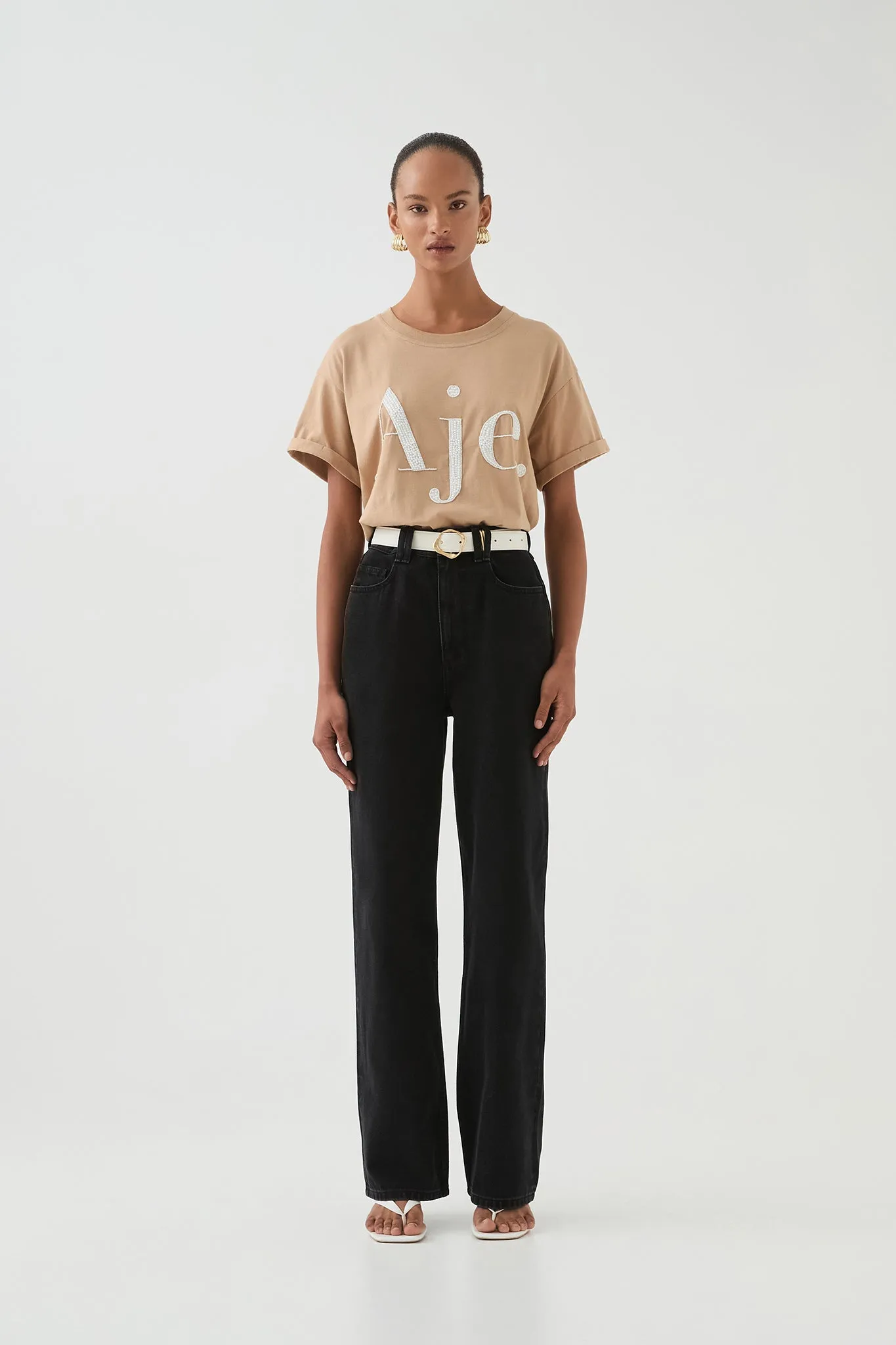Beyond Embellished Logo Tee sold by Aje product image thumbnail 4