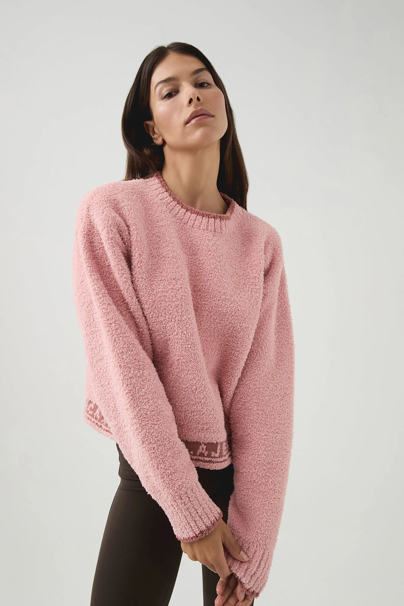 Textured Logo Knit Jumper 410 sold by Aje