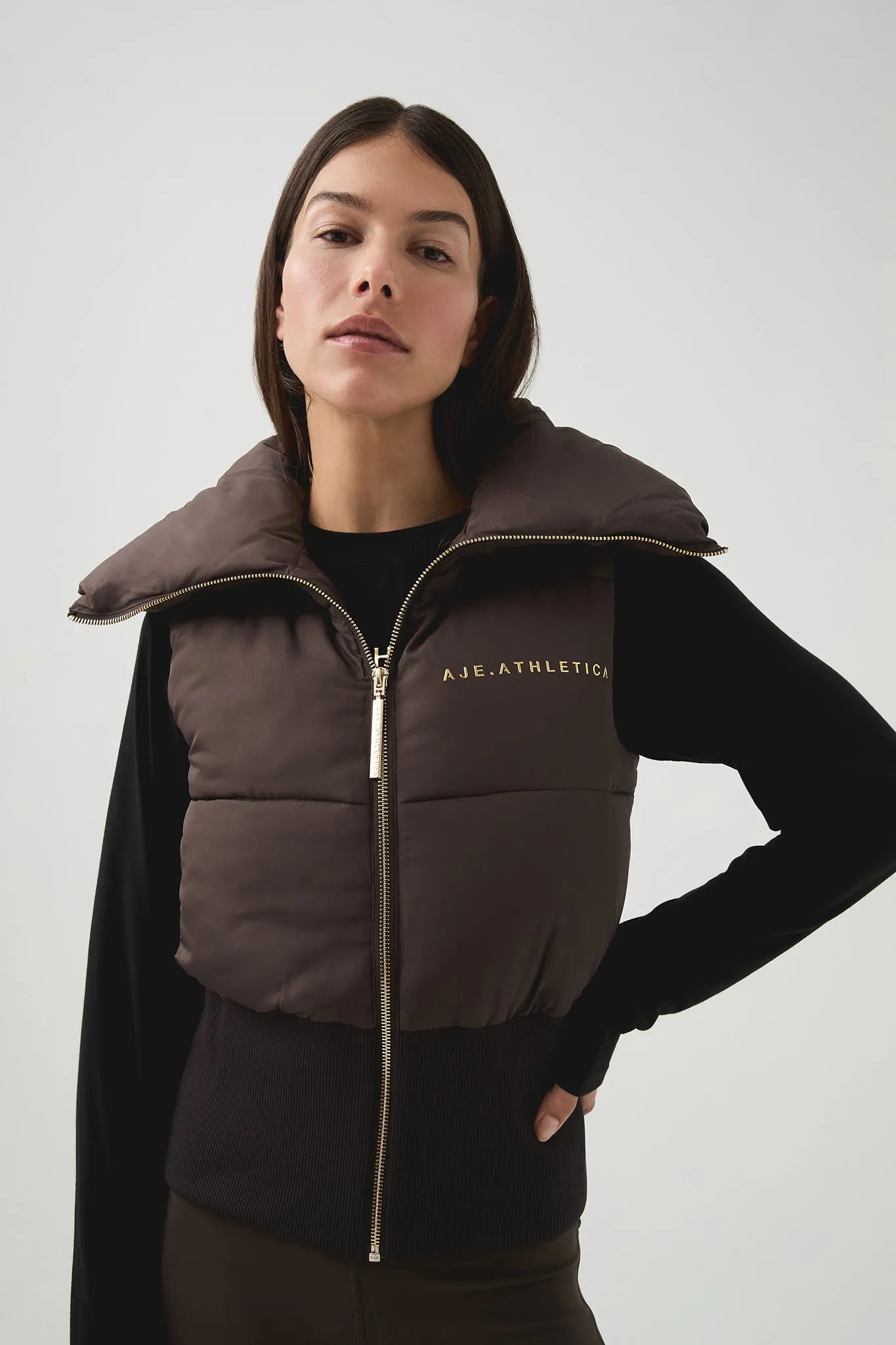 Wide Rib Puffer Vest 793 sold by Aje