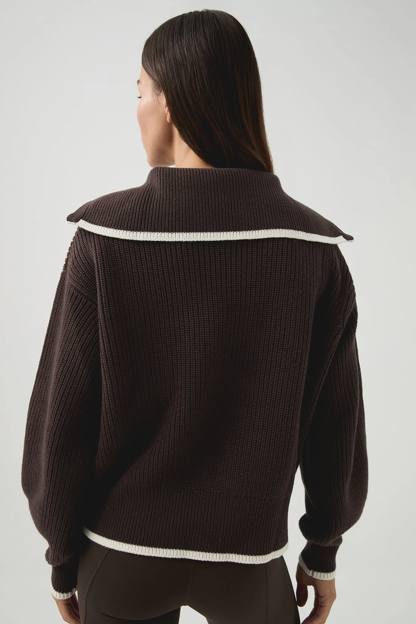 1/4 Zip Ribbed Knit Jumper 431 sold by Aje product image thumbnail 5