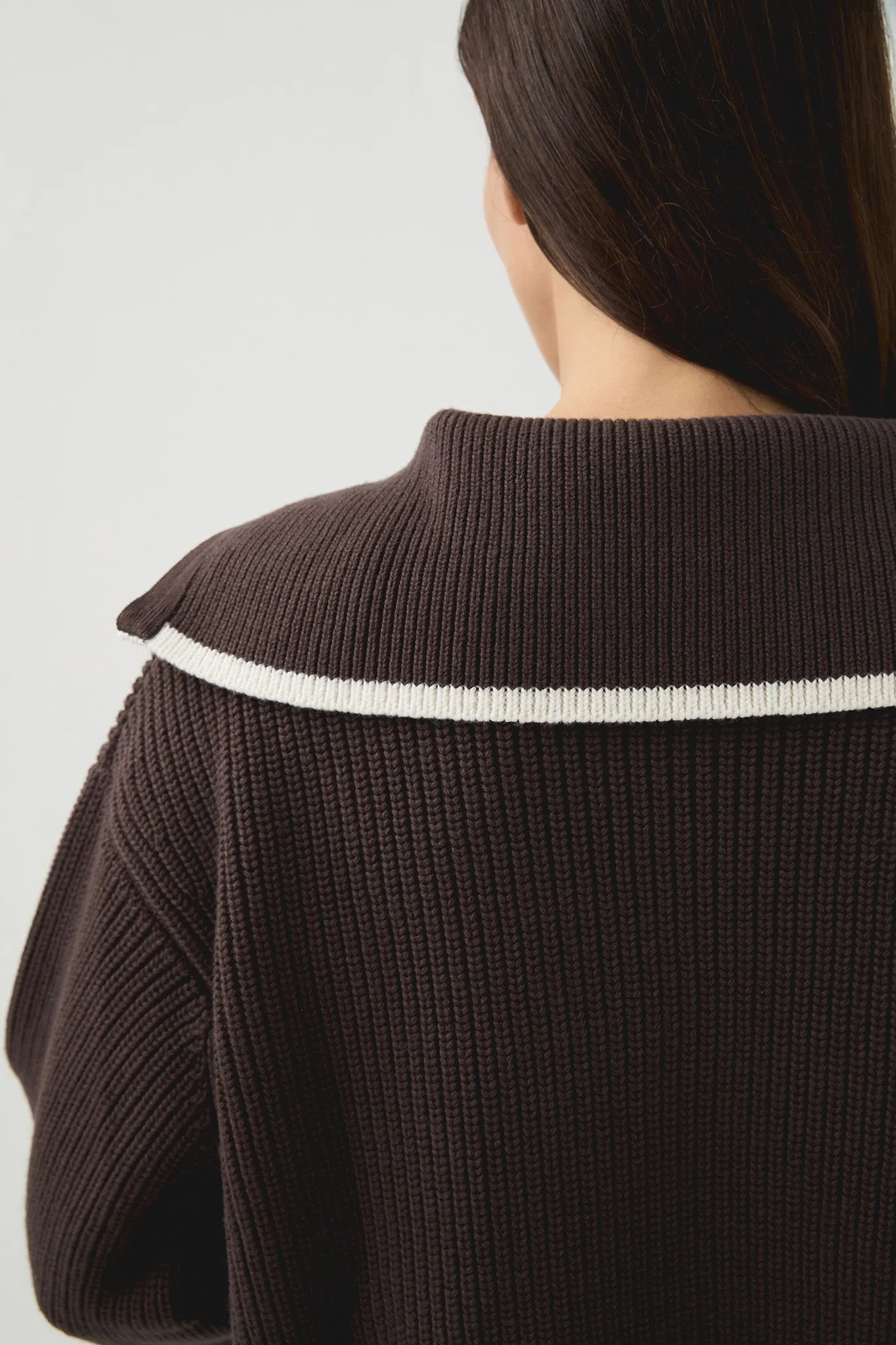 1/4 Zip Ribbed Knit Jumper 431 sold by Aje product image thumbnail 4