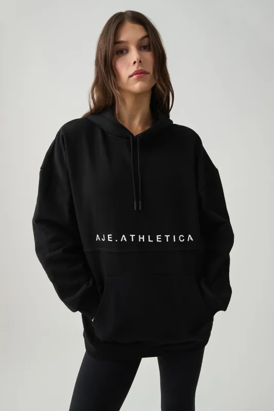 Logo Seamed Terry Hoodie 411 sold by Aje