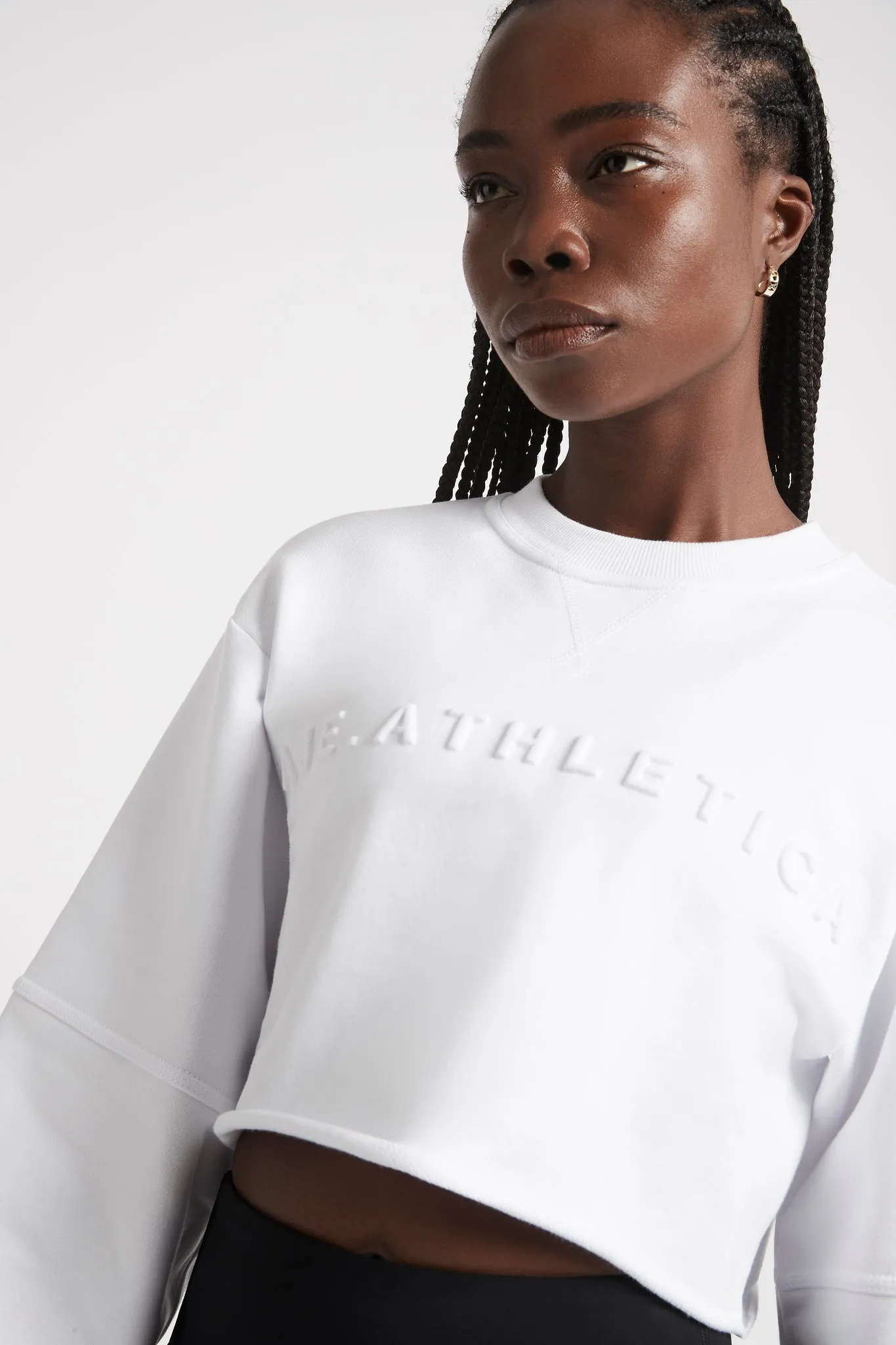 Cropped Embossed Logo Crew Jumper 413 sold by Aje product image thumbnail 3