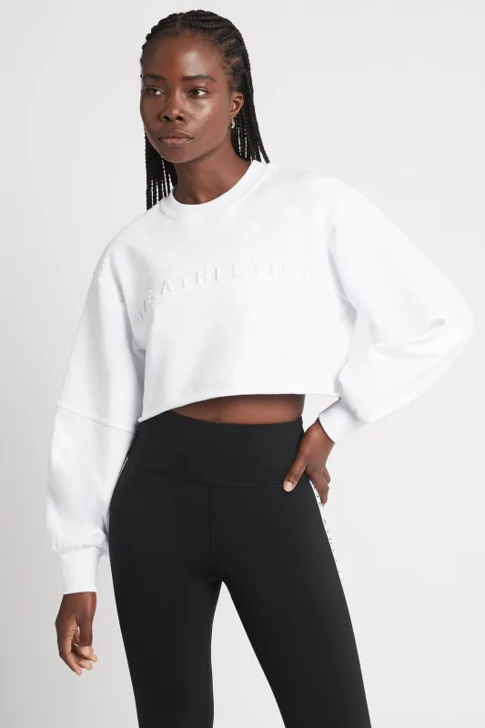 Cropped Embossed Logo Crew Jumper 413 sold by Aje