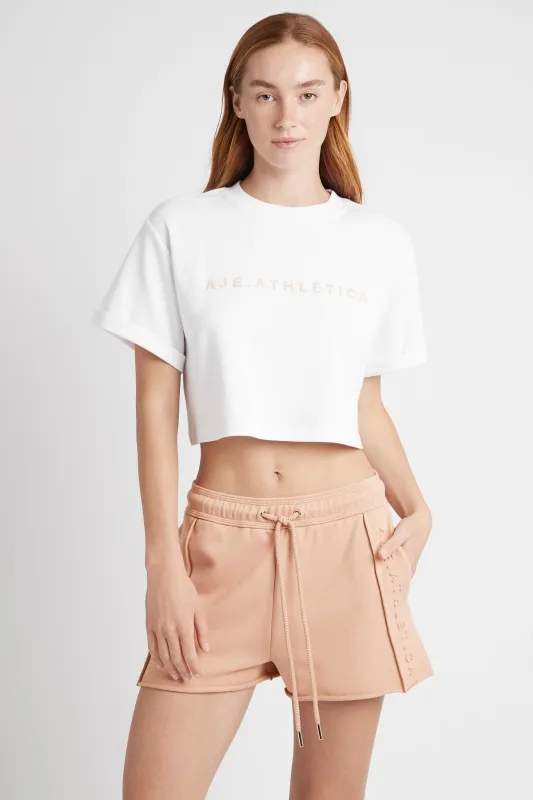 Cropped Signature Logo T-Shirt 104 sold by Aje