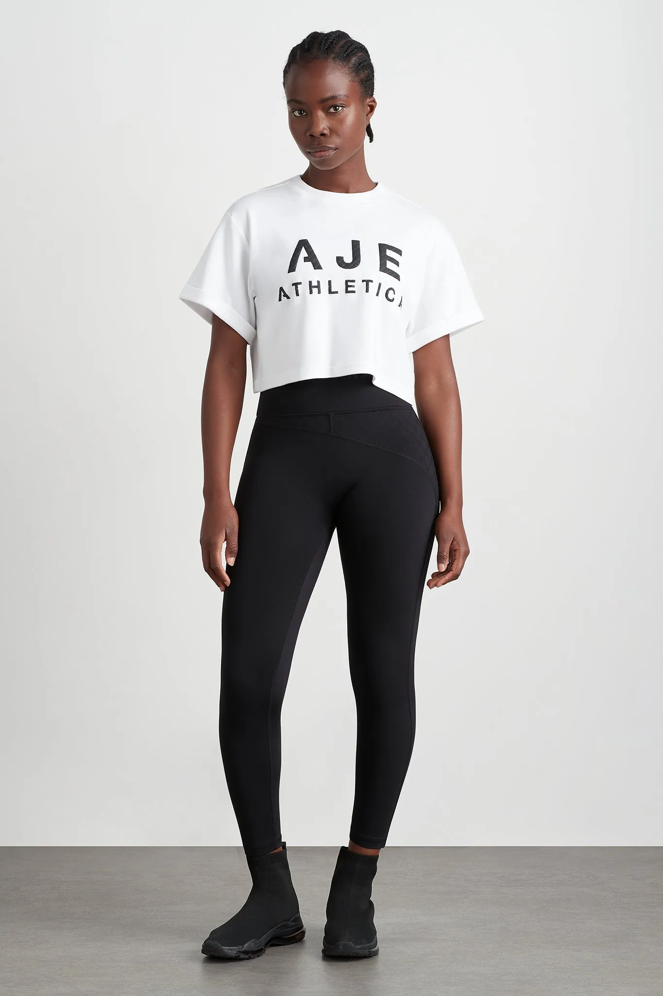 Quilted Logo Crop Tee 105 sold by Aje product image thumbnail 3