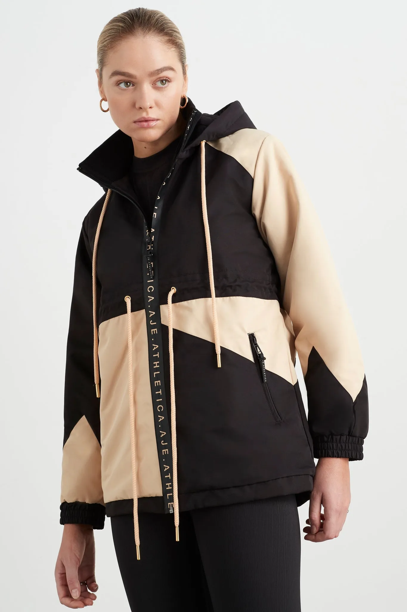 Colour Block Long Jacket 731 sold by Aje