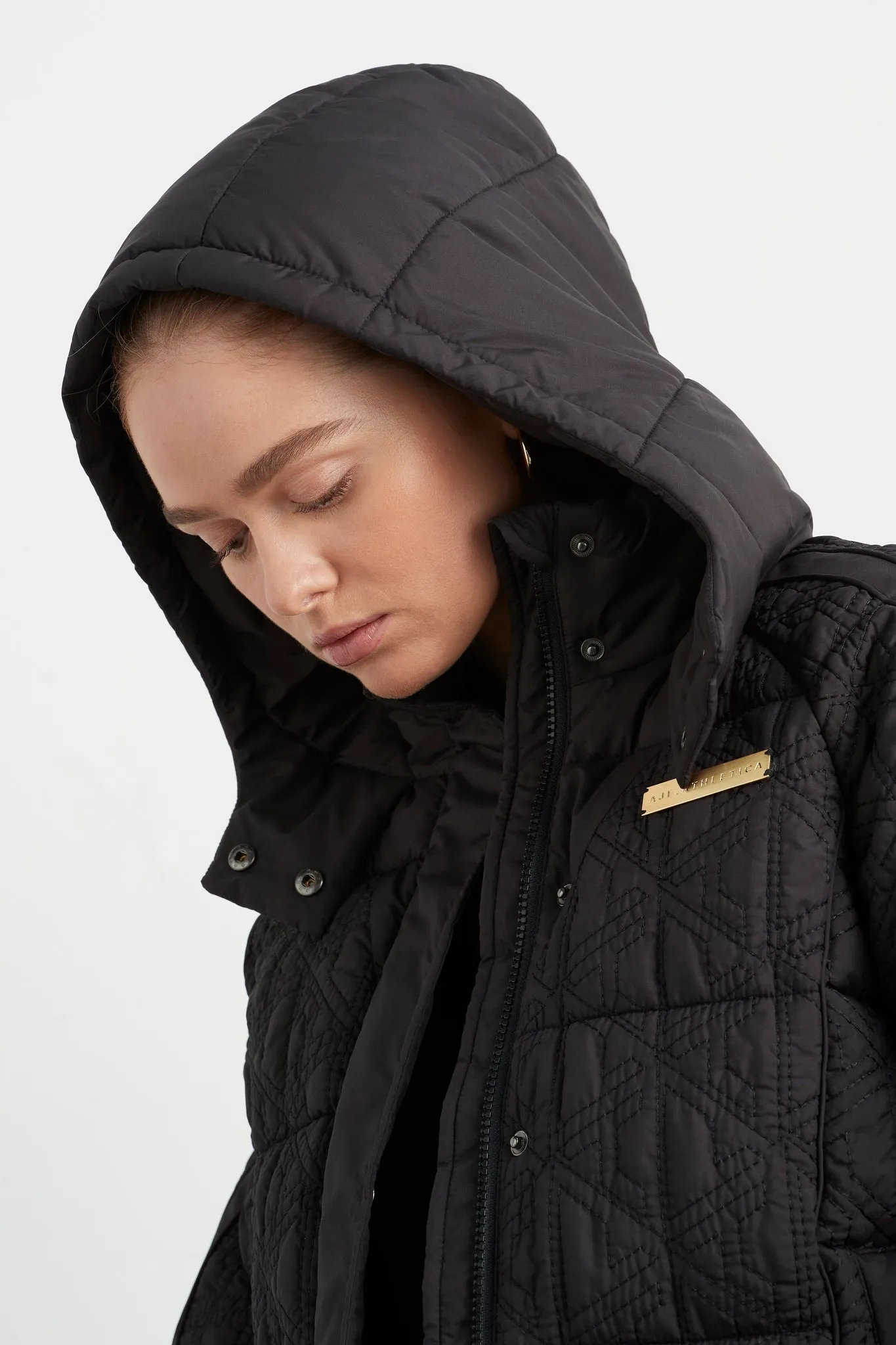 Quilted Geo Logo Puffer 724 sold by Aje product image thumbnail 5