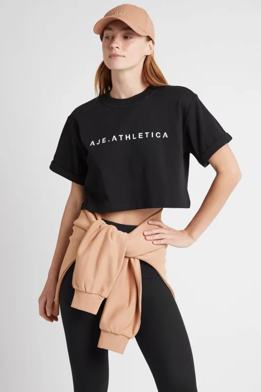 Cropped Signature Logo T-Shirt 104 sold by Aje