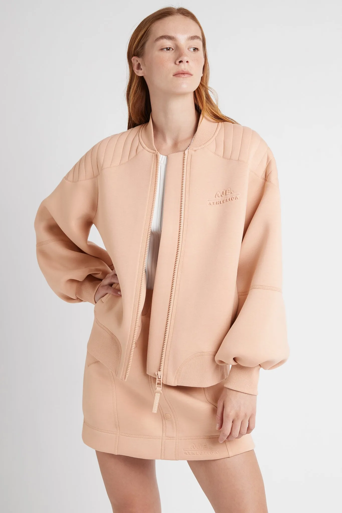 Classic Spacer Knit Bomber Jacket 704 sold by Aje