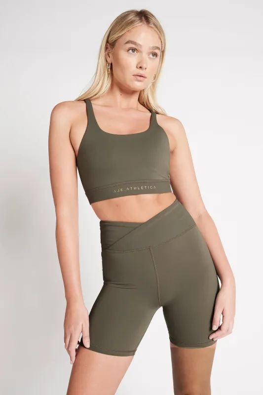 Adjustable Strap Ribbed Cross Back Sports Bra 322 sold by Aje