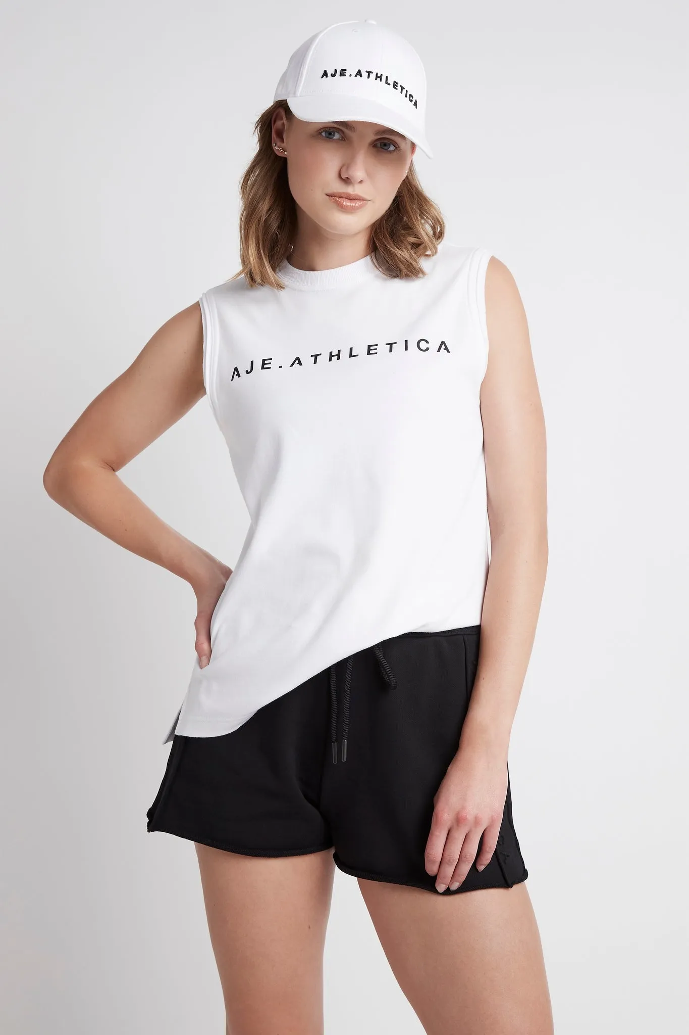 Classic Logo Split Back Tank 111 sold by Aje