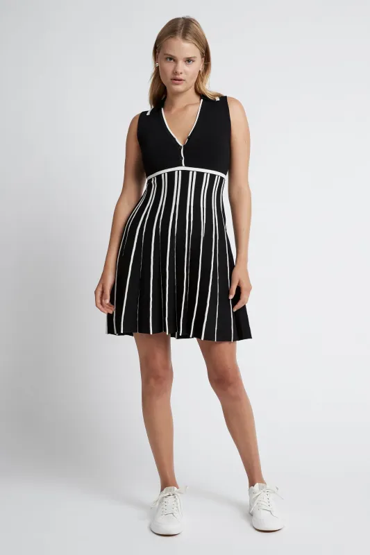 Sleeveless Pleated Knit Mini Dress 801 made by Aje