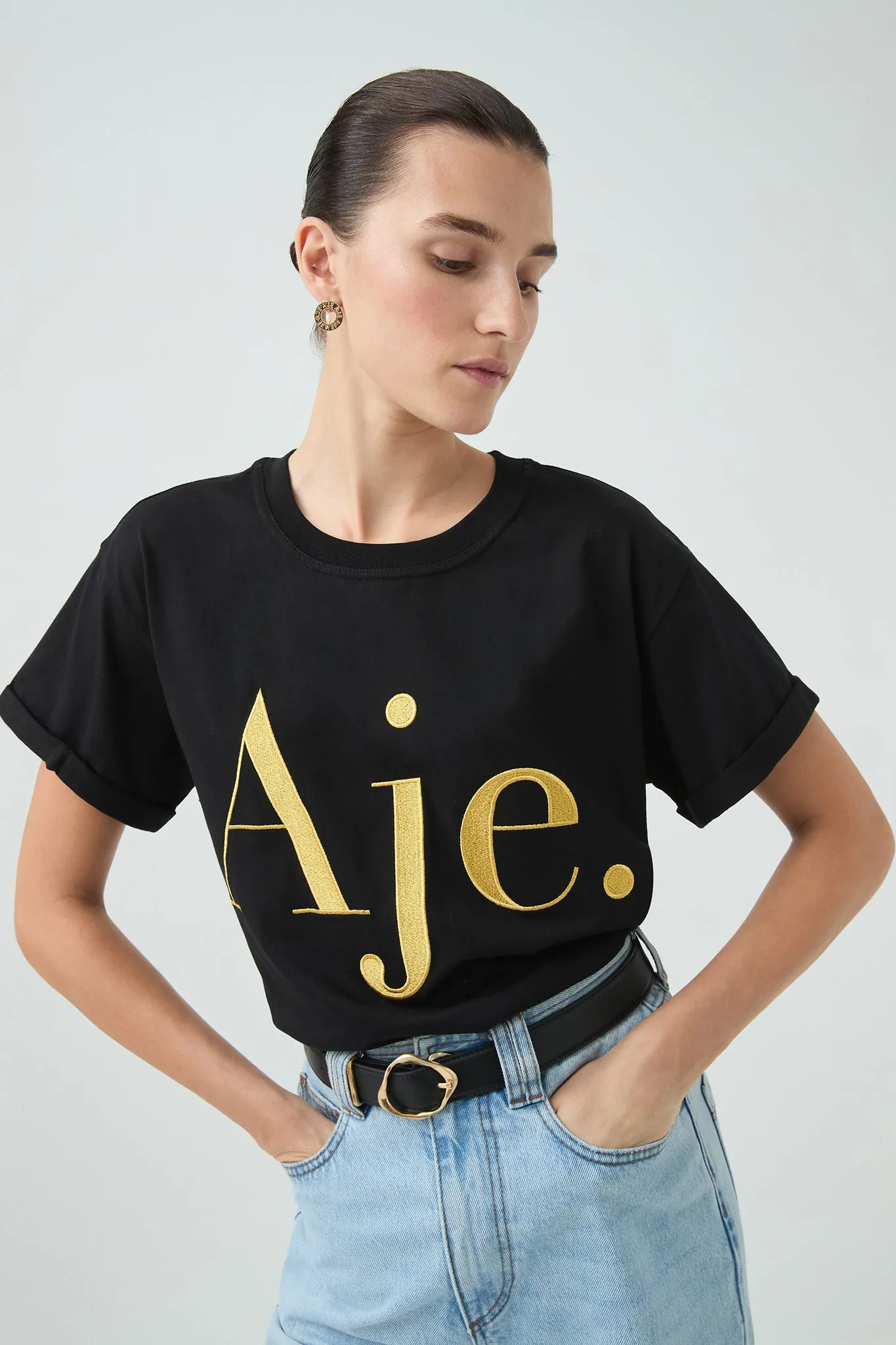 Song Embroidered Logo Tee sold by Aje product image thumbnail 4