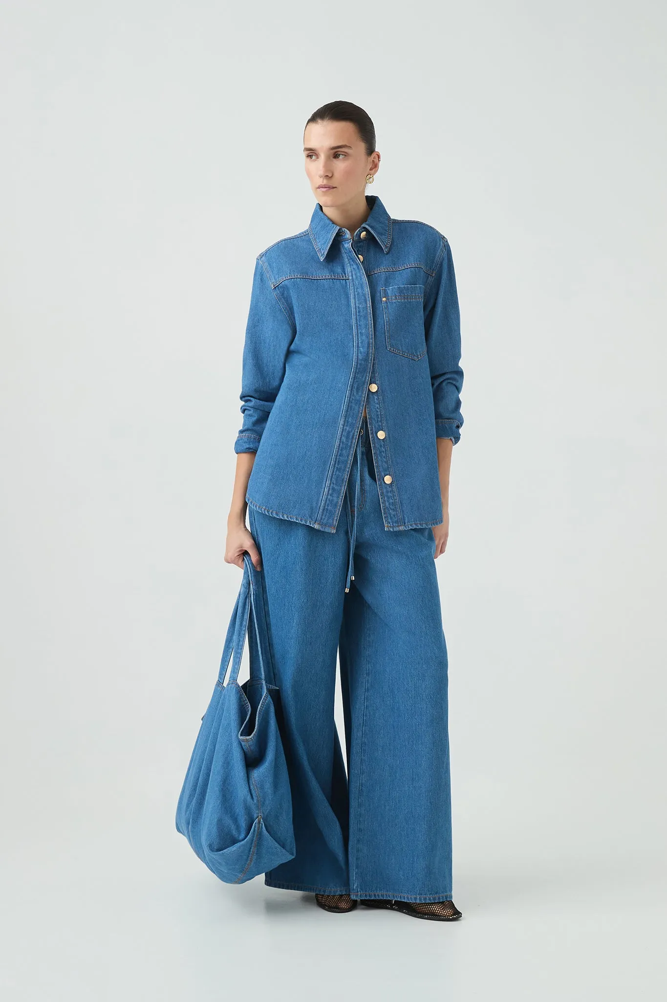 Long Sleeve Sunray Denim Shirt sold by Aje product image thumbnail 4