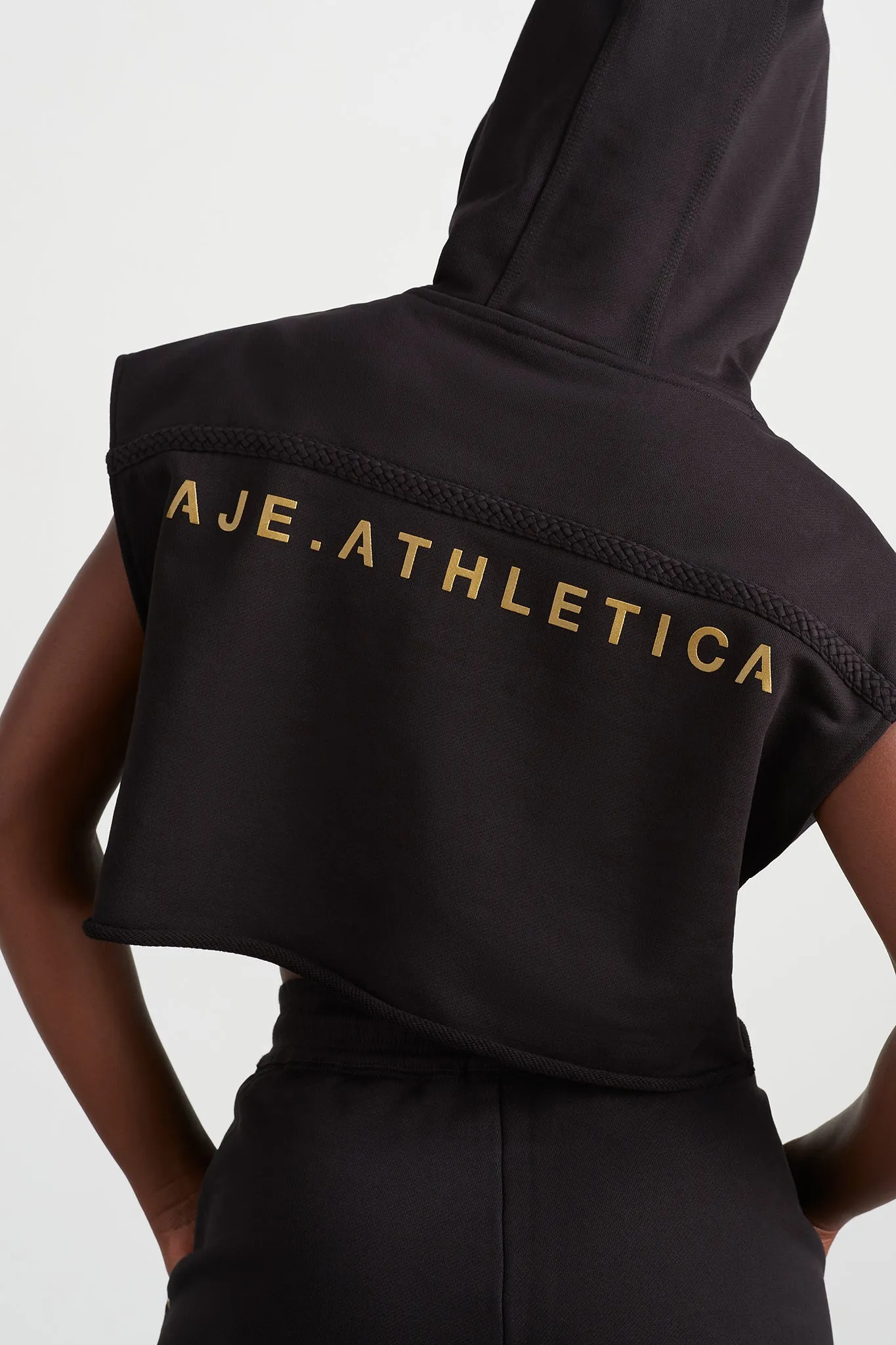 Braided Terry Crop Hoodie 402 sold by Aje product image thumbnail 5